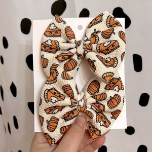 Pumpkin Pie Hair Bows